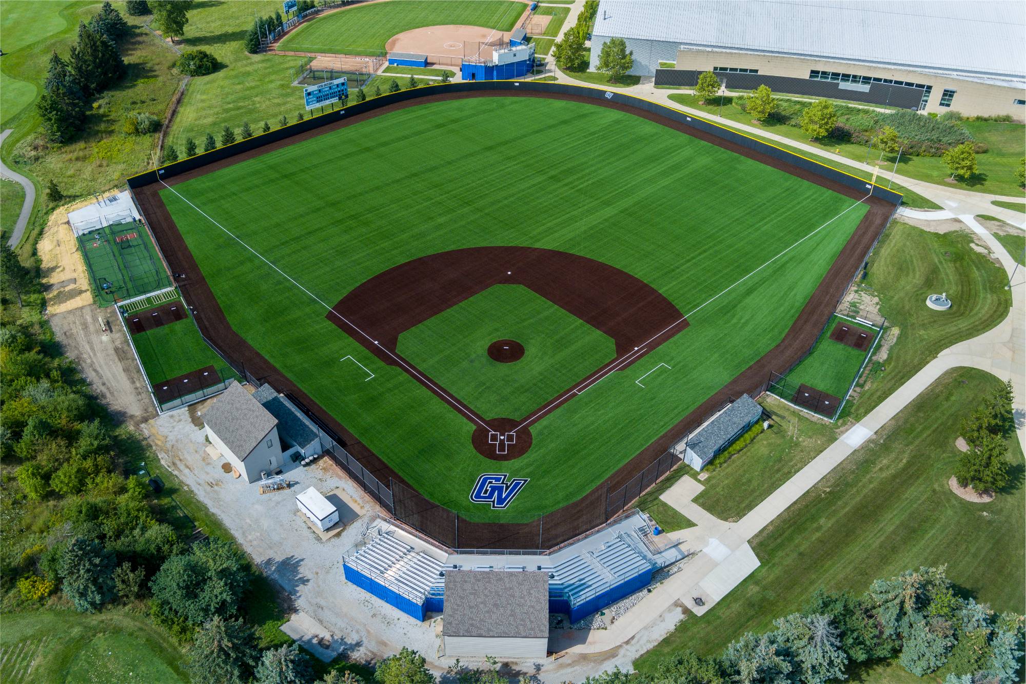 Aerial Photo of Baseball Field with new turf